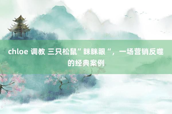 chloe 调教 三只松鼠”眯眯眼“，一场营销反噬的经典案例