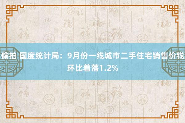偷拍 国度统计局：9月份一线城市二手住宅销售价钱环比着落1.2%